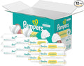 Pampers Sensitive Baby Wipes, Water Based, Hypoallergenic and Unscented, 8 Flip-Top Packs, 4 Refill Packs (1008 Wipes Total)