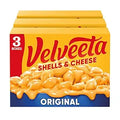 Velveeta Shells and Cheese Mac, 3 Boxes, for Easy Dinner or Dinner Sides, Original Flavor, Made with Real Cheese, 12 oz