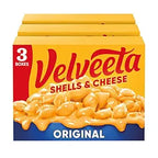 Velveeta Shells and Cheese Mac, 3 Boxes, for Easy Dinner or Dinner Sides, Original Flavor, Made with Real Cheese, 12 oz