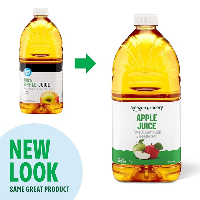 Grocery, Apple Juice, 64 Fl Oz (Previously Happy Belly, Packaging May Vary)